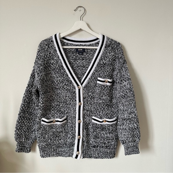 Anthropologie Maeve Tweed Boyfriend V Neck Cardigan Size M - Picture 4 of 10